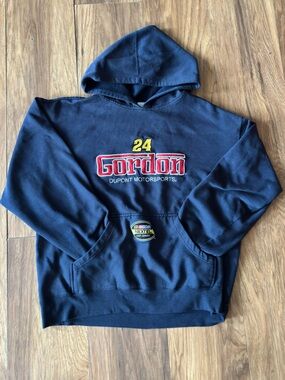 Kids Navy Hooded Sweatshirt with Gordon 24 Racing Logo